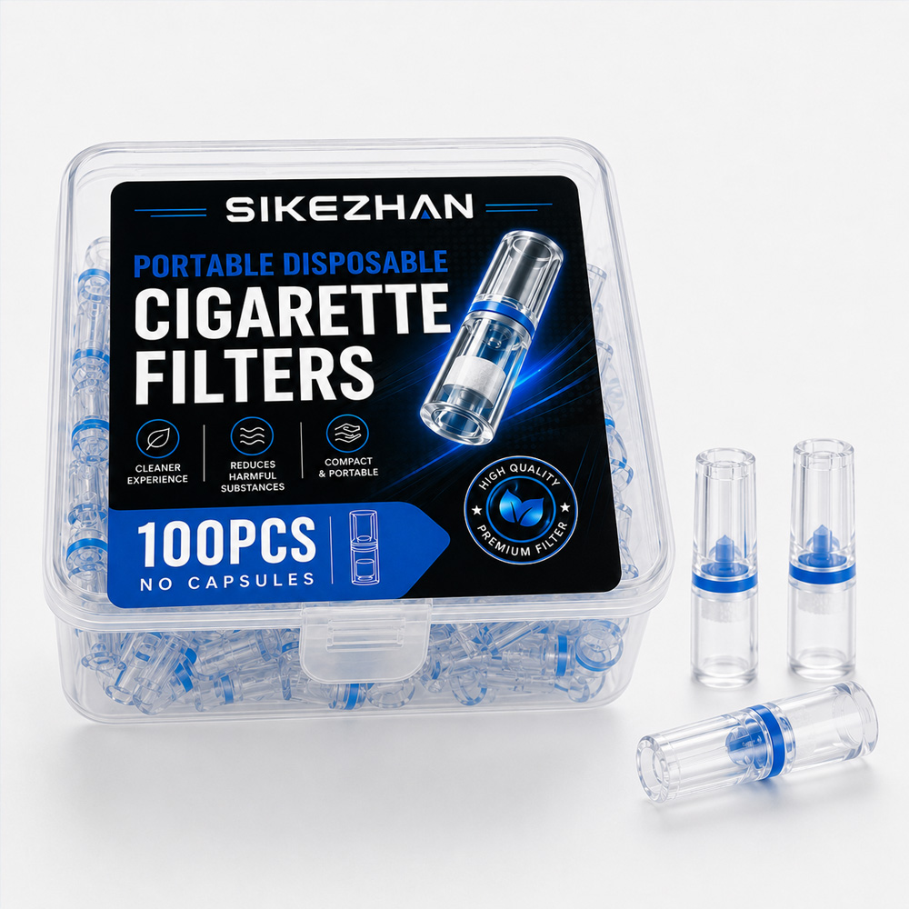 Travel Accessories Usa - 100 Stück tragbare Einweg-Mundstückfilter, transparente Mini-Filter