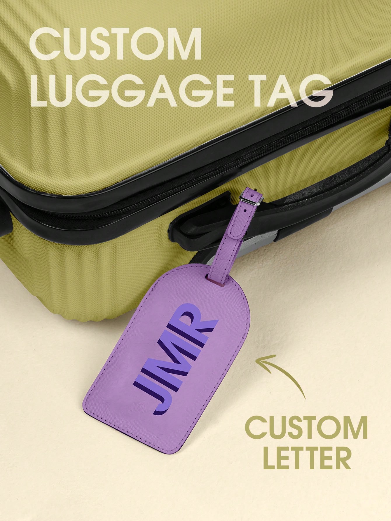 Travel Accessories Name - Personalisierter Kofferanhänger mit Initialen, individueller Buchstaben-Anhänger