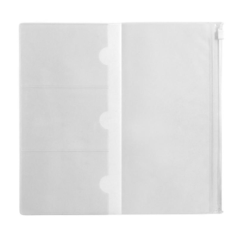 Travel Z - Midori Travelers Notebook PVC-Reißverschlusstasche, Journal-Planer, Karten-Aufbewahrungstasche,