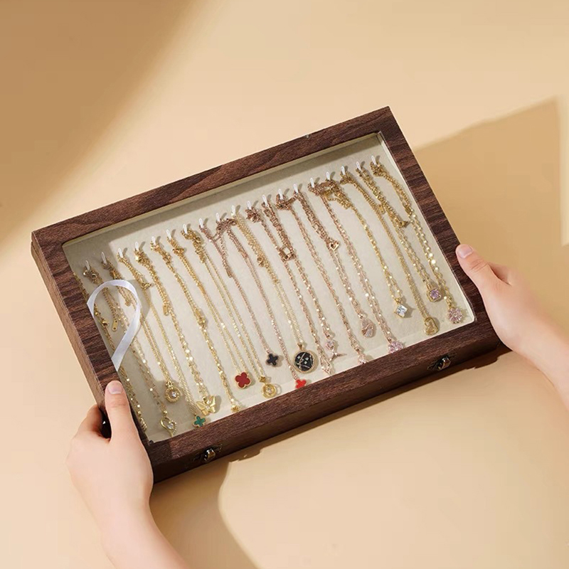 Accessories Travel Jewelry Box - Schmuckschatulle aus Holz für Hochzeit, Mutter,