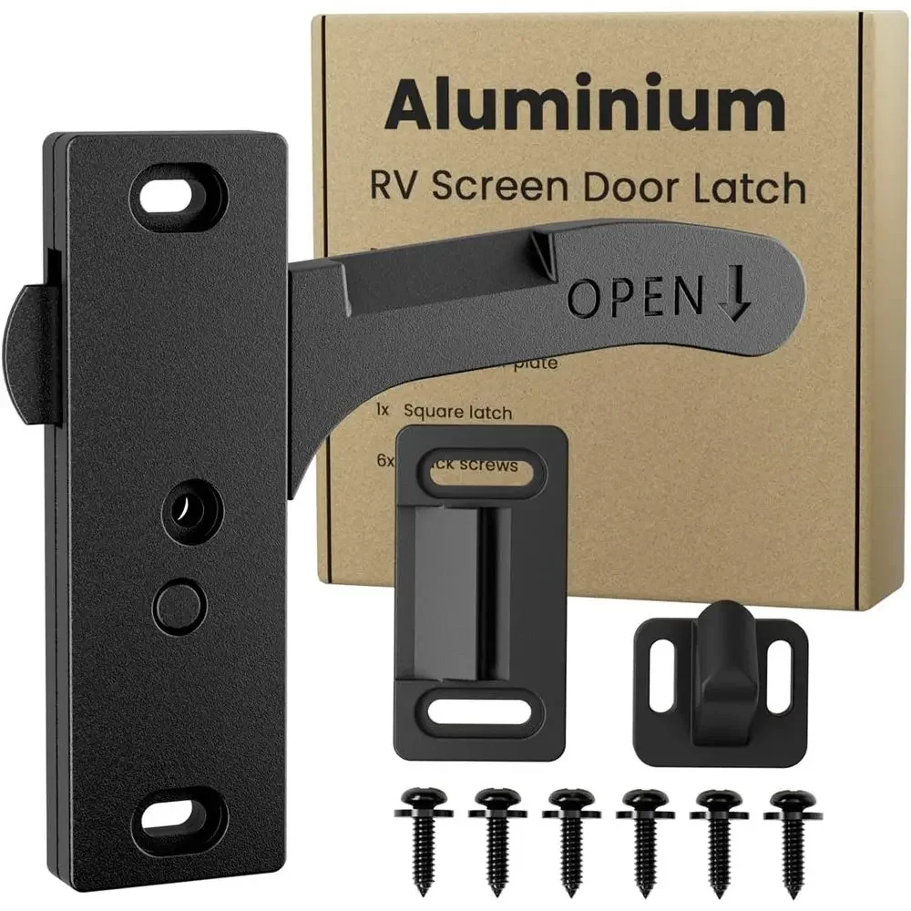 Travel Accessories Usa - Safoner Aluminium RV-Fliegengittertür-Verschluss Rechter Griff Ersatz-Kit