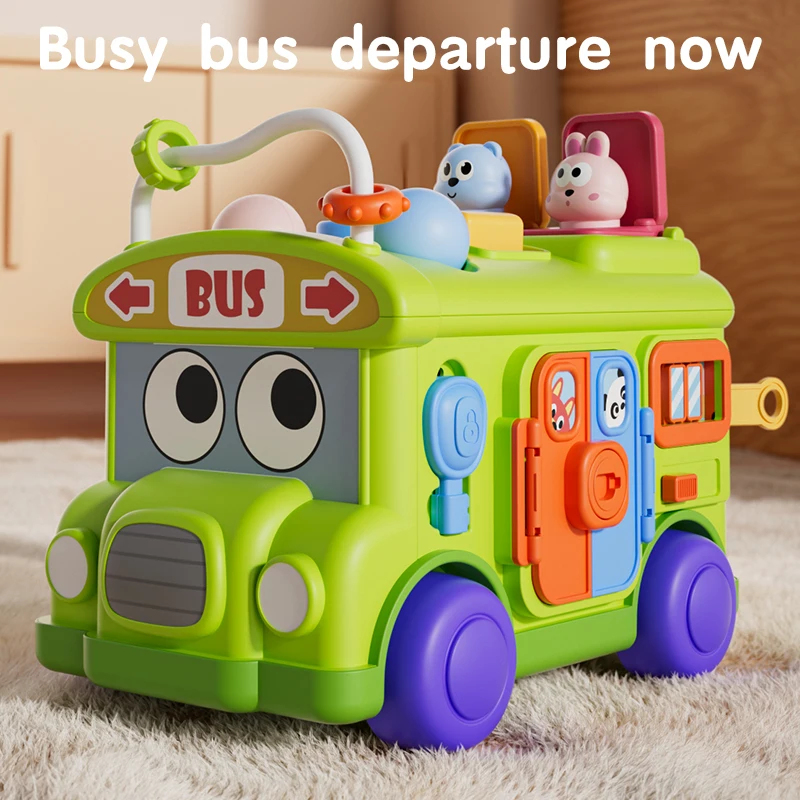 Travel Accessories With Baby - Montessori Lernspielzeug Baby-Bus, Aktivitätsspielzeug für Kleinkinder,