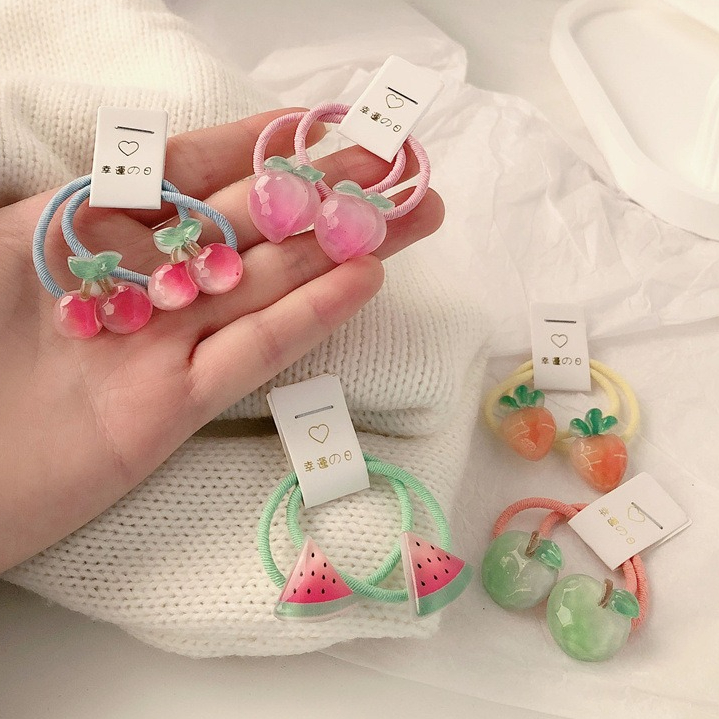 Travel Accessories With Baby - Kinder-Haargummis mit Karotten, 5 Paar, rutschfeste,