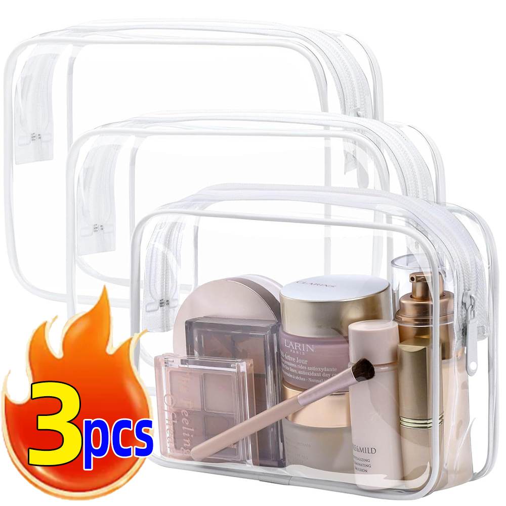 Toiletry Bag Tsa - Reise-Organizer, Bad, Toilettenartikel, Wasch-Aufbewahrungstasche, weiß, transparent,