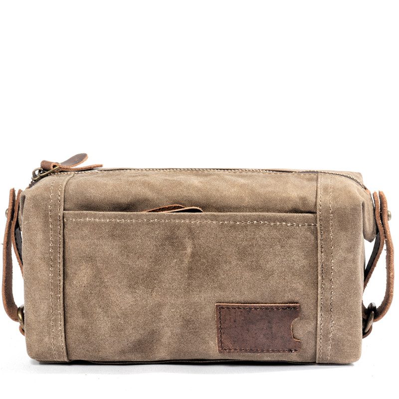Travel Z - Gewachste Leinwand Reise Clutch Aufbewahrungstasche Männer