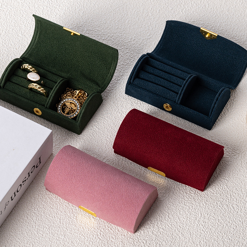 Accessories Travel Jewelry Box - Gewölbte Tragbare Schmuckaufbewahrungsbox für Geschäftsreisen und