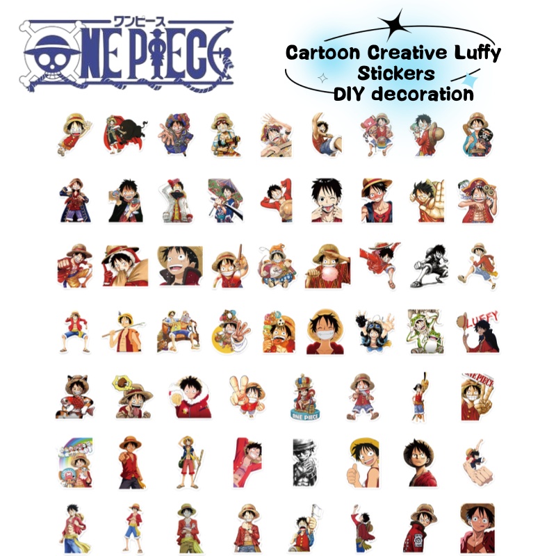 Luggage Cover Protector - One Piece Anime-Charakter Luffy Cartoon-Graffiti-Aufkleber zur