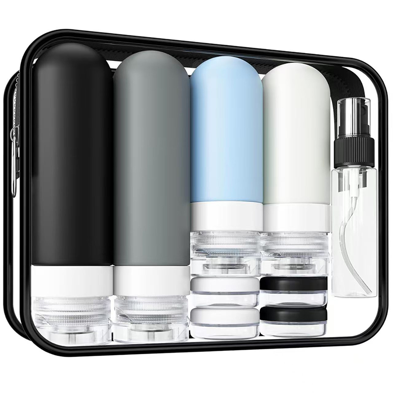 Toiletry Bag Tsa - 17er-Pack auslaufsichere Reiseflaschen-Set aus Silikon mit