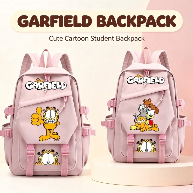 Travel Accessories Set - Garfield Cartoon Niedlicher Leichter Schulrucksack für