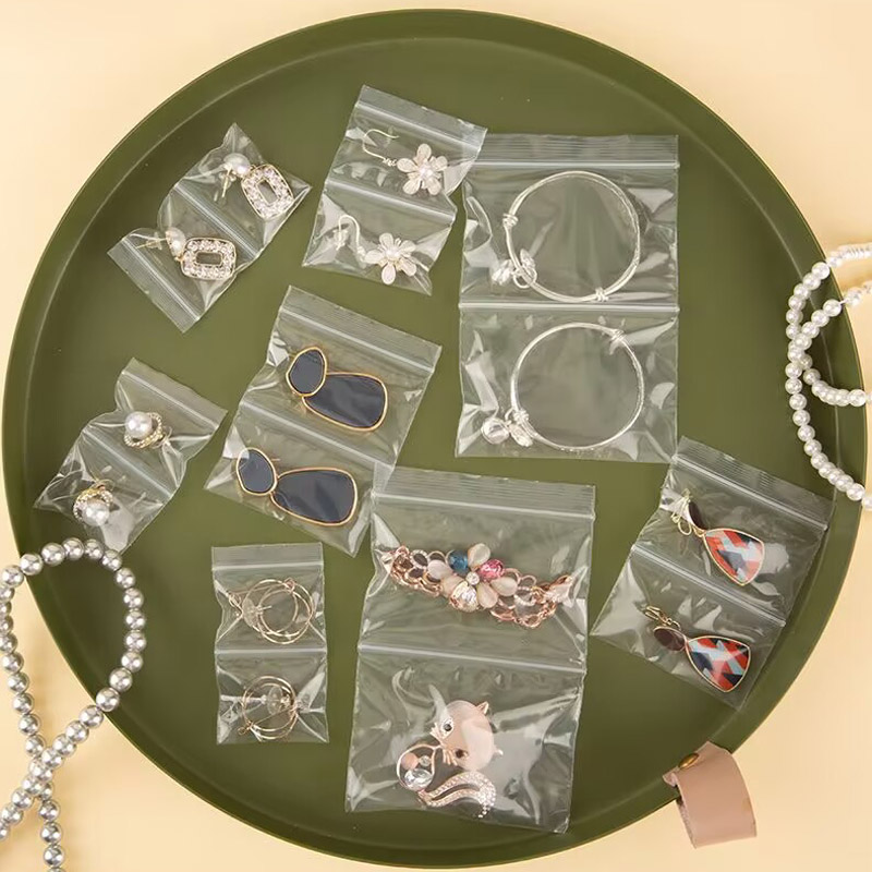 Travel Ziplock Bags - 500 stücke Transparente Doppel Tasche Druckverschlussbeutel