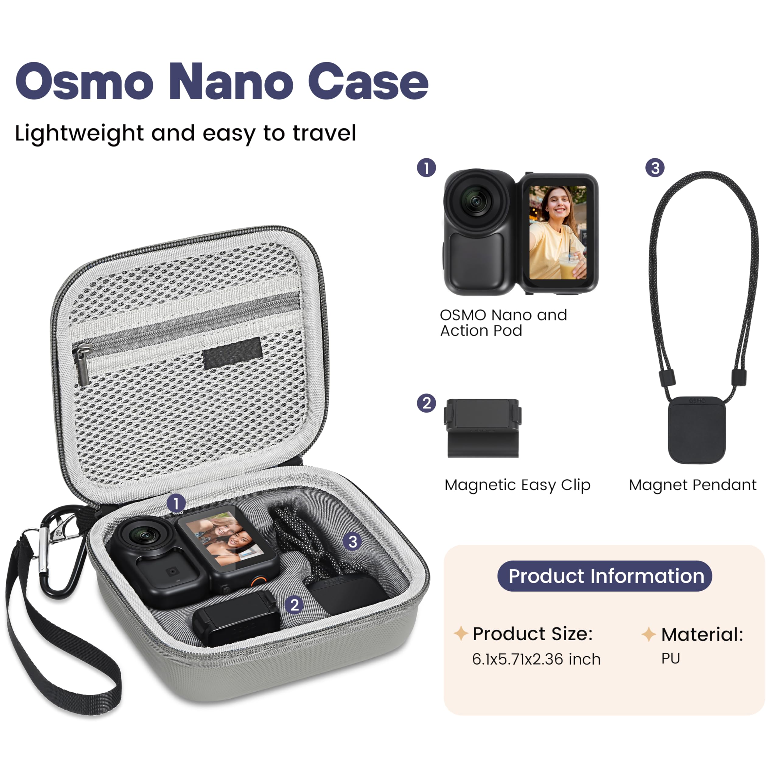 Osmo Nano Case, Schützende Tra – Travel Vlog Accessories Bewertung und Preis
