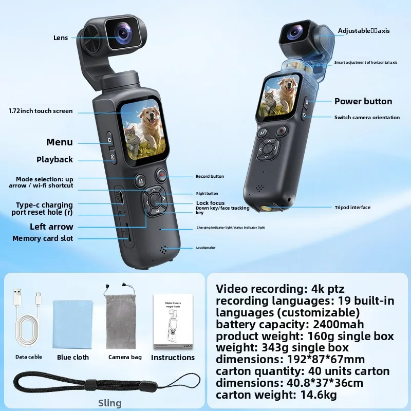 Handliche Taschen-Digitalkamer – Travel Vlog Accessories Bewertung und Preis
