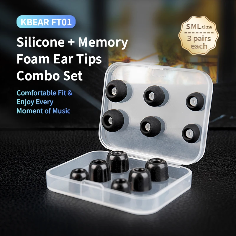 KBEAR FT01 Silikon + Memory-Sc – Earplug Set Foam Bewertung und Preis