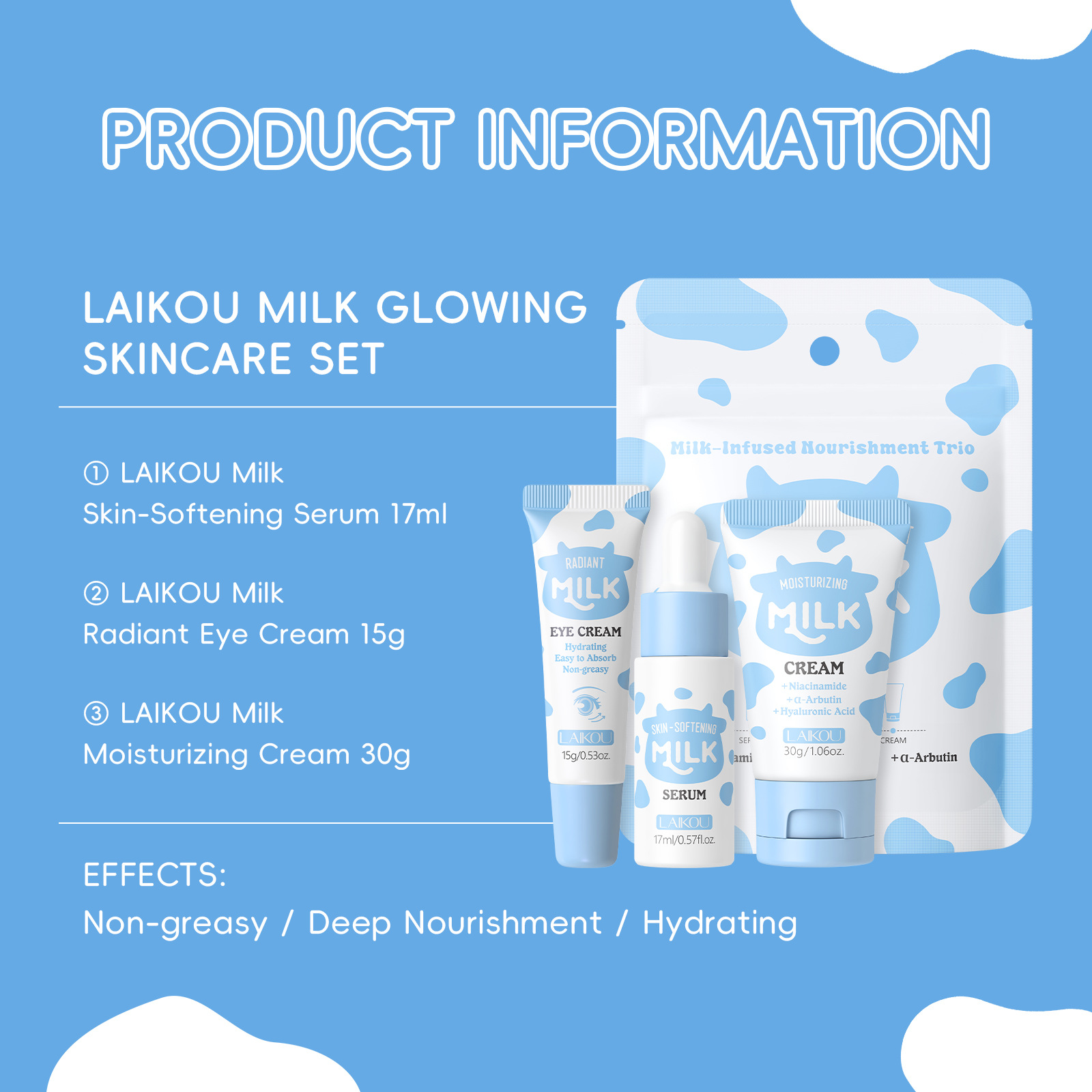 LAIKOU Milch 3-teiliges Reise- – Travel Accessories Set Bewertung und Preis