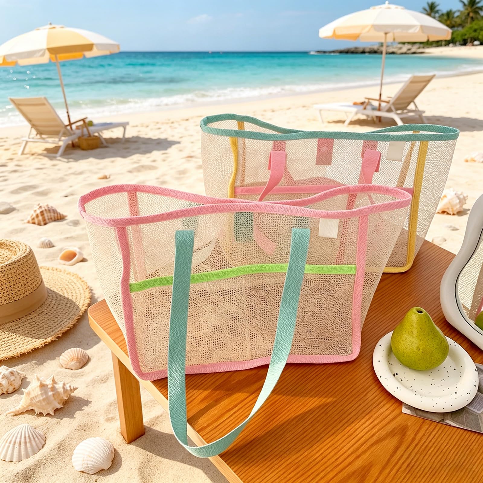 Strandtaschen für Frauen Bunte – Travel Accessories Usa Bewertung und Preis